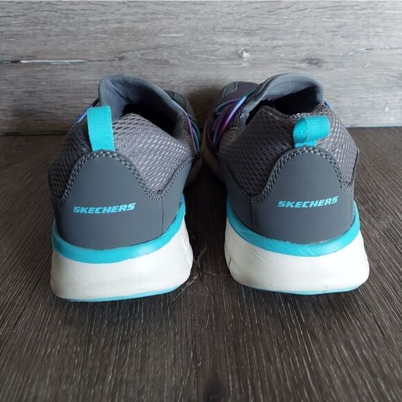 Skechers Sport Women's Loving Life Memory Foam Sneaker, Charcoal/Multi Size 8.5 - Picture 5 of 9